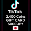 TikTok 2400 Coins Gift Card 5000 JPY (Japan)