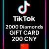 TikTok - Douyin 2000 Diamonds Gift Card 200 CNY